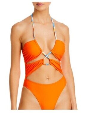 Solid & Striped Womens The Ariana One-Piece, Marmalade Size L NWT!